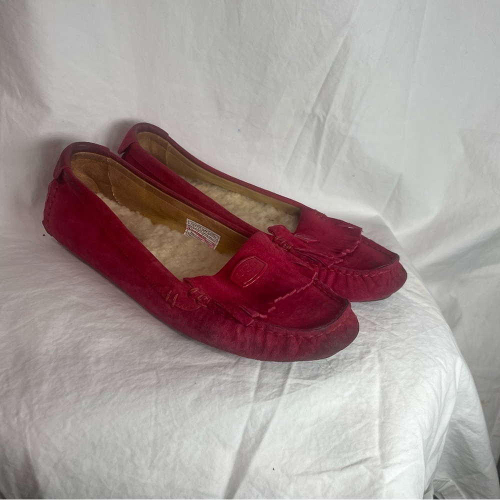 UGG Red Suede Women's Moccasins